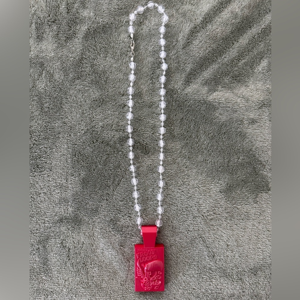 Kellogg's Froot Loops Red Pendant Necklace